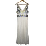 XScape  Embellished Goddess Pleated Sequin White Formal Gown Dress Size 14 NWT Photo 7