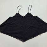 American Eagle  Black Lace Handkerchief Cami Top Size S Boho Photo 0
