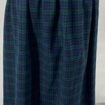Vintage 70s Pendleton Midi Skirt Virgin Wool Plaid Tartan Green Navy Womens 8 Photo 0