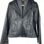 Giacca Black Pleather Jacket Size M Photo 1