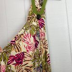 NWT Prairie New York Green Halter Top Sleeveless Dress Multicolor Fish Pattern Size XS Photo 2