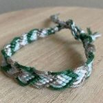 Handmade 10/$25 Sea Green Foam Woven Bracelet Photo 0