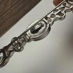 Monet  Rhinestone Bar Brooch Pin Silver Tone - Please Read Photo 4