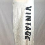 White vintage streetwear sweatshirt midi dress with pockets size medium Photo 0
