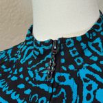 Vintage Molly & Maxx Petite Teal Blue Black Paisley Jacket Blouse PM Medium M Size undefined Photo 5