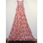 Abel the label Dress Womens Large Floral Halter Maxi Boho Summer Floral Coastal Photo 2