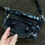 PINK - Victoria's Secret Victoria’s Secret 2012 Sequinned adjustable crossbody Bag, midnight blue 9”x6” Photo 11