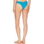 l*space L* Cabana Bitsy Bikini Bottom Bright Blue Ribbed High Cut Cheeky NEW XS Photo 2
