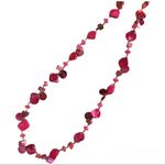 Style & Co . Shell Rope Long Gold-Tone Women's Necklace 42", Pink/Red Reg $29.50 Photo 4