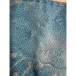 Womens Uniform Scrub Med Blue Seahorse Shells ocean Top Size 6 Photo 6