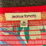 Jealous Tomato  Tropical Hawaiian Floral Off Shoulder Ruffle Midi Dress Size M Photo 6