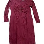 Adore Me Pearl Long Sleeve Henley Dress in Purple, Size 1X Photo 0