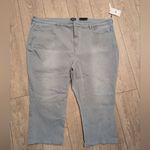 NYDJ NEW Jeans Womens Plus 28 4X Capri Back Petal Hem Gray Grey Crop NWT Photo 6