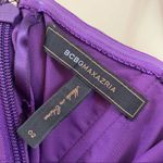 BCBGMAXAZRIA  Floral Satin Strapless Mini Dress Photo 3