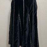 Soft Surroundings NWOT Black Velvet Sequins A-Line Flare Skirt Photo 0