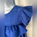 Who What Wear  Blue Eyelet Women's Dress (820) Photo 5