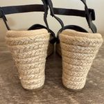 BKE  Espadrille Wedge Sandals Black Women’s Size 7.5 Ankle Strap Buckle Photo 4