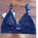 Stella McCartney  Katie Kissing stretch-lace Bralette Sz M Navy Blue NWT $160 Photo 8