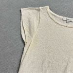 Madewell Tie-Front Marin Sweater Tee in Pearl Ivory Size XXS GUC Photo 5