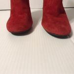 Guess  red suede ankle boots block heel zip up size 7 M Photo 5