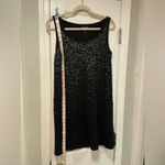 Eileen Fisher NWT 100% Merino Wool Black Knit Sequin Sweater Tank Dress Size S Photo 8