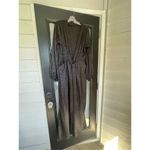 Missguided Misguided Satin Tie Front Wide Leg Jumpsuit Black Size 10 Photo 6