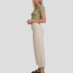 RVCA FRESH PRINCE HIGH WAIST PINSTRIPE DENIM CROPPED FLARE PANTS 29-30 - NWT! Photo 3