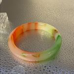 Elegant Multicolor Jade Bangle Bracelet Green Photo 3