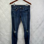 Rag and Bone  Dre Capri‎ Relaxed Raw Hem Knee Tear Jean in Dia Wash size 25 Photo 4