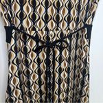 I.N. San Francisco  Y2K Tie Back Top. Size: Small. Black Geometric print. Photo 4