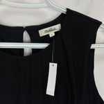 Madewell  Sleeveless Crewneck Bubble Top Black Cotton Pleated Draped Small NWT Photo 7