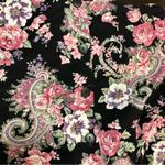 Vintage 80s 90s Miss Dorby Floral Tiered Dress Black Pink Shoulderpads 10P small Photo 7