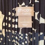 Chico's  Black and White‎ Ruched Wrap Dress Photo 5