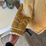 Free People NWT Driftwood tan faux suede Sherpa lined boho western penny lane coat jacket L Photo 6