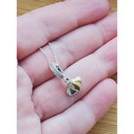 Pandora  Sterling Silver 14K Gold Double Heart Pendant Charm Necklace 925 585 Photo 4