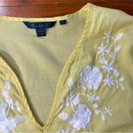 ✨ Boden ✨ 100% Cotton Butter Yellow Embroidered Tunic ~ Size 8 🍄 Photo 6