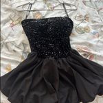 Sequined Mini Dress Black Size M Photo 2
