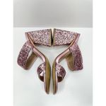 Abound  Sandals Womens Size 5 Pink Carina Glitter Slip On Open Square Toe Heels Photo 5