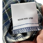 Jane and Delancey NWT  Boho Plaid Lace Up Blouse Top Size‎ Large Bohemian Peasant Photo 10