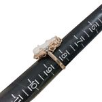 Vintage .585 14K Solid Yellow Gold Baroque Pearl & Diamond Estate Ring Sz 8.5 Photo 10