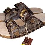 💖 NWT Roper Double Buckle Western Sandals Brown Size 11 Photo 0