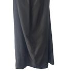 ZARA  Basic Small Black Strapless Fairy Grunge Whimsygoth Velvet Tie Maxi‎ Dress Photo 2
