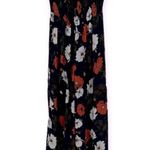 Siren Lily Smocked Floral Romper Women’s Size Large in Navy Blue & Orange Photo 8