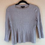 Banana Republic womens 3/4 sleeve grey sweater sz M Merino wool causal work warm Photo 0