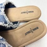 Minnetonka  Violet Frayed Fabric‎ Denim Slide Sandal Size 10W Photo 3