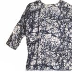 Michael Kors Michael  Blue White Design Quarter Tie Front Dress Top Size Small Photo 4