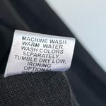 Flax  Linen Lagenlook Boho Button Front Lightweight Jacket Shirt | Black | Medium Photo 7