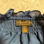 Current Air Dark Teal Modern Romance Tie Front Top Photo 4