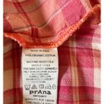 prAna  Plaid Shirt Womens Size L Organic Cotton Soft Button Down Roll Sleeve Hike Photo 4