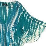 Turquoise Tie Dye Kaftan Crochet Lace Swimsuit Coverup Women’s Boho Top Blue Size L Photo 1